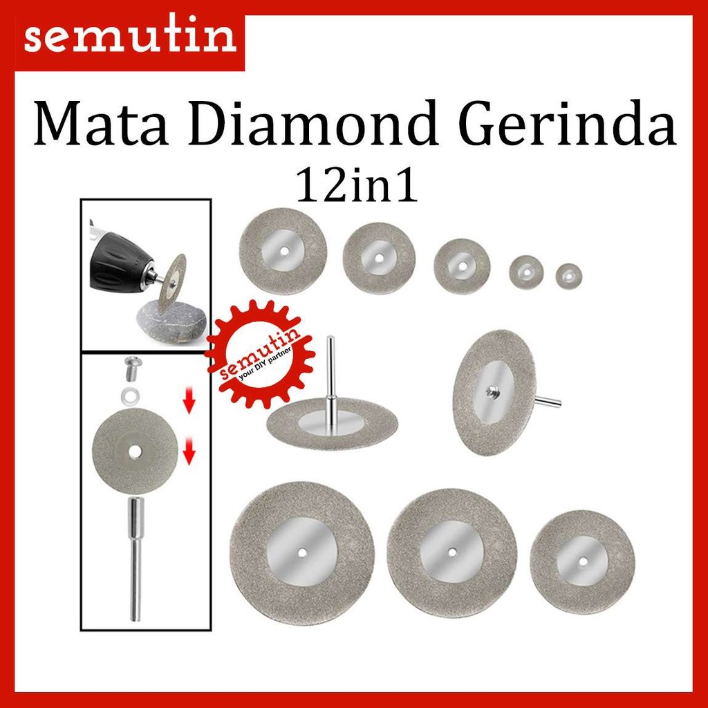 Bor Mata Gerinda Diamond 16-60mm 10in1 AI44 SM / Grinder  Potong Mini Cutting Disc Untuk Mesin Kecil