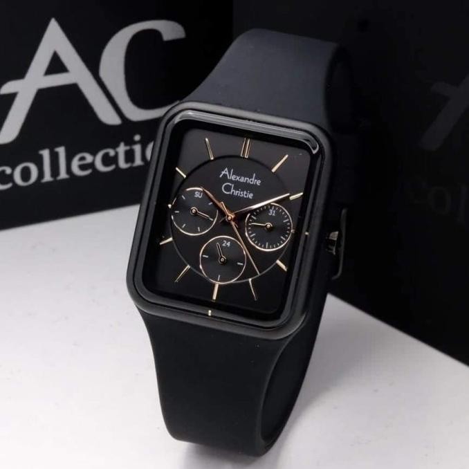 JAM TANGAN WANITA ALEXANDRE CHRISTIE AC2744 AC 2744 BLACK LIST ROSEG
