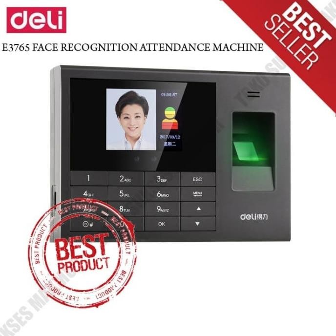 Mesin Absensi Sidik Jari Deli E3765 - Finger Print Deli Sensor Wajah