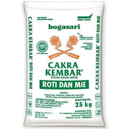 

Tepung Terigu Cakra Kembar 25Kg / 25 Kg 1 Karung / Ball Terbaik