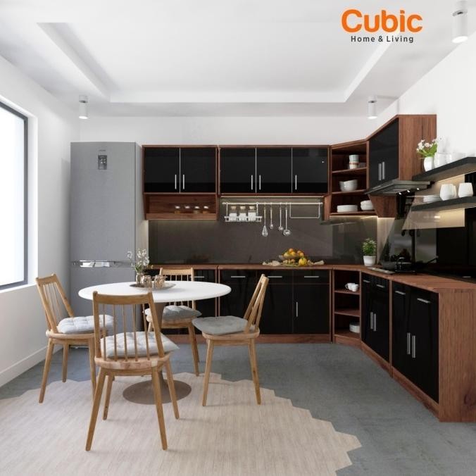 Cubic Kitchen Set Sudut Minimalis / Rak Atas Lemari Dapur / ELENA KSAS