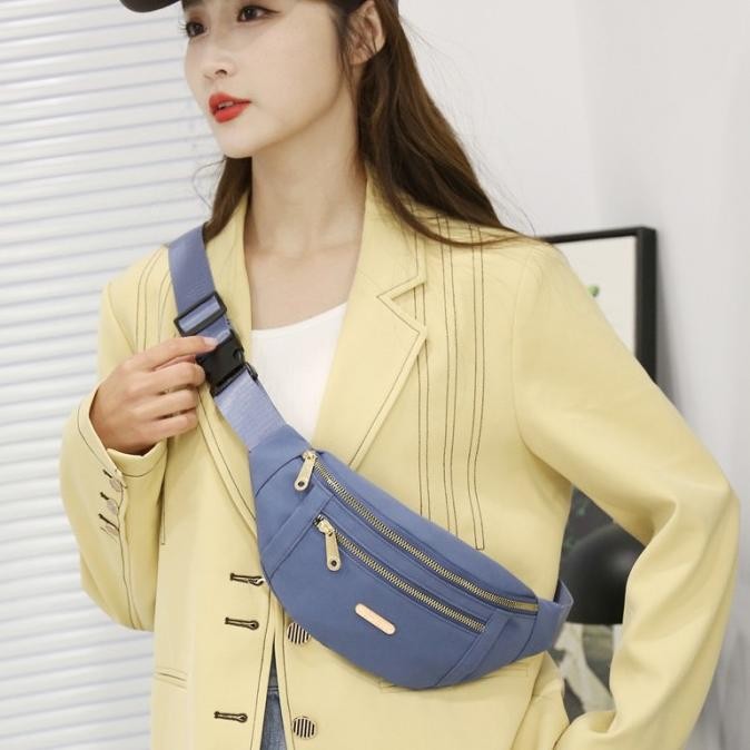 Tas Pinggang Wanita Import Selempang Dada Waistbag Premium Waterproof