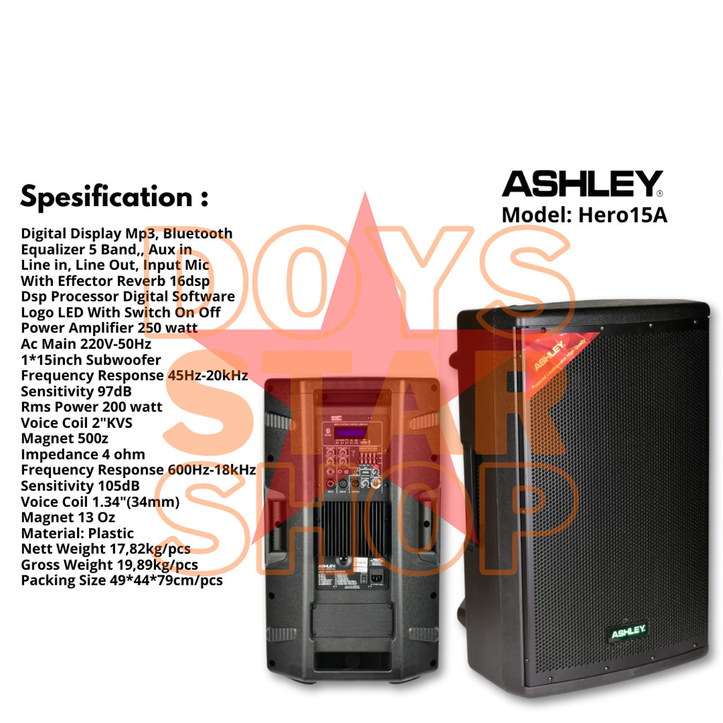 ORIGINAL ACTIVE SOUND SYSTEM ASHLEY HERO 15A