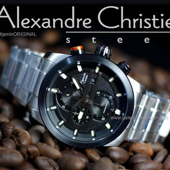 ALEXANDRE CHRISTIE AC6559 AC 6559 SILVER BLACK JAM PRIA ORIGINAL