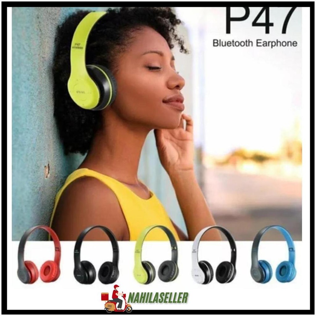 Wireless Headphone Bluetooth P47 / Headphone Wireless Gaming Bluetooth P47 Promo