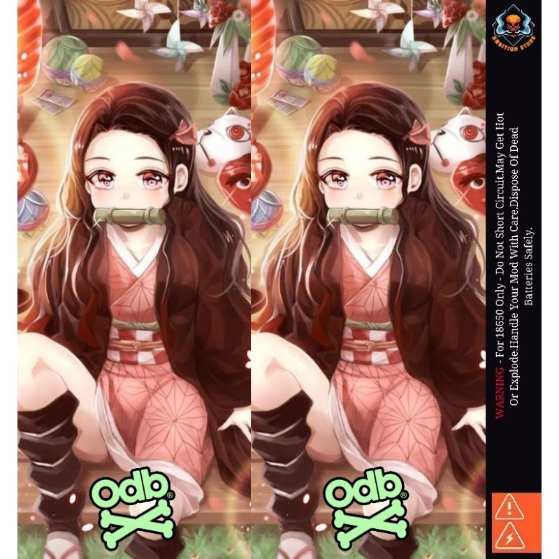 

Wrap* Stiker Wrap Baterai 18650 Nezuko V1 Series Pelindung Dan Penghias Untuk Segala Merek Skin Garksin CUSTOM Gratis (2pcs)