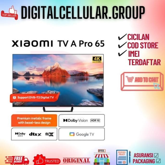 BEBAS ONGKIR - Xiaomi MI TV A Pro 65 inch