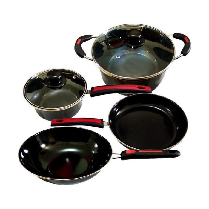BARAKATI - PANCI SET ENAMEL COOKWARE SET ENAMEL 6 IN 1