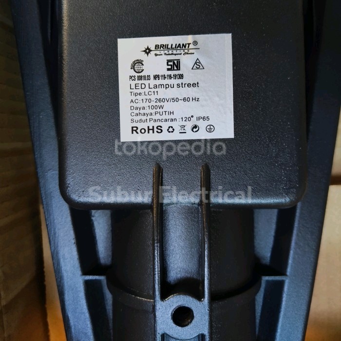 Berkualitas Brilliant Lc11 100Watt Ip65 Lampu Jalan Led Lampu Jalan Pju Led