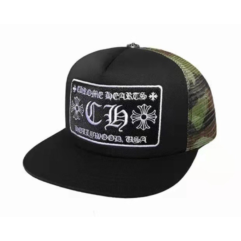 Topi Kamuflase Jaring Snapback Logo Bordir Hati Chrome |ZFtsnrts|