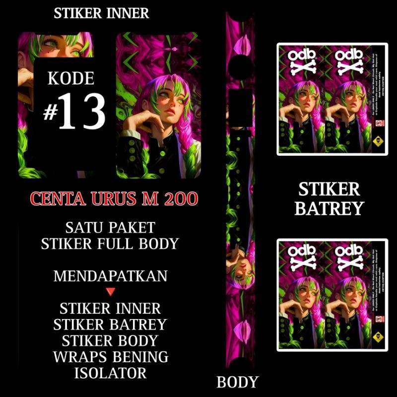 

Wrap* Stiker Vinil Laminasi Tipe M200 Kode 13 Wrap Skin Stiker Garksin CUSTOM Gratis (2pcs)