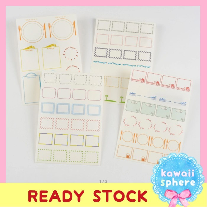 

Hobonichi Frame Stickers Ready Stock Hobonichi Accessories