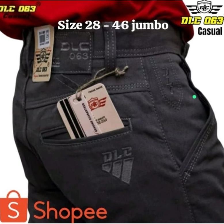 Celana Bahan Pria Celana Kantor Celana Formal Cardinal Kanvas Dlc 063 Casual Standar Reguler || Panj