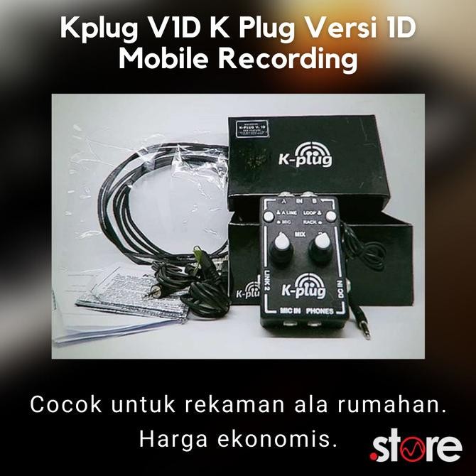 KPLUG V1D K PLUG VERSI 1D MOBILE RECORDING AUDIO INTERFACE SOUNDCARD ORIGINAL DAN TERPERCAYA