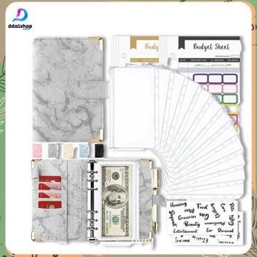 

TERLARIS - Bugdgeting Binder A6 Organizer Uang Cash Budget Envelope Zipper Bahan