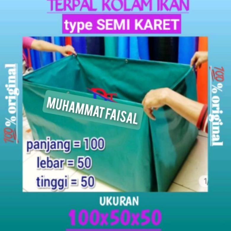 TERPAL KOLAM IKAN 20010050 BAHAN TERPAULIN SEMI KARET KUAT BER KUALITAS TERPAL KOLAM