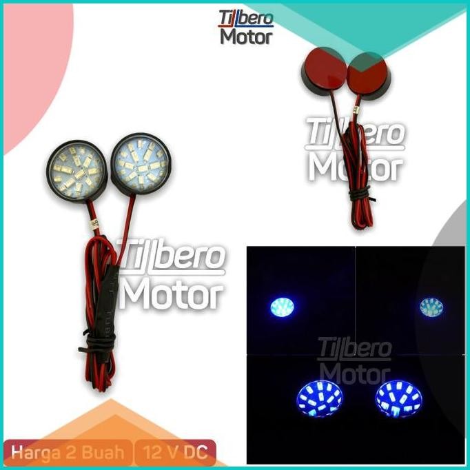 Lampu Variasi Motor LED Kedip Strobo Bulat Otomatis Universal 140BZ4