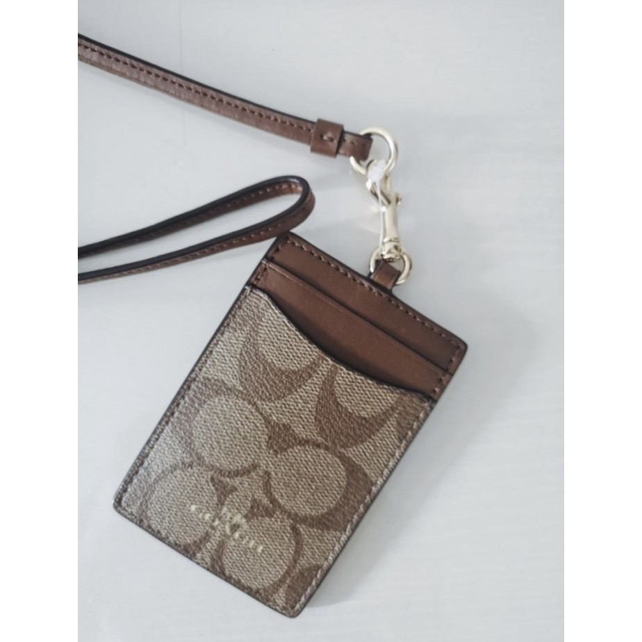 

Lanyard COACH New York Signature id card holder