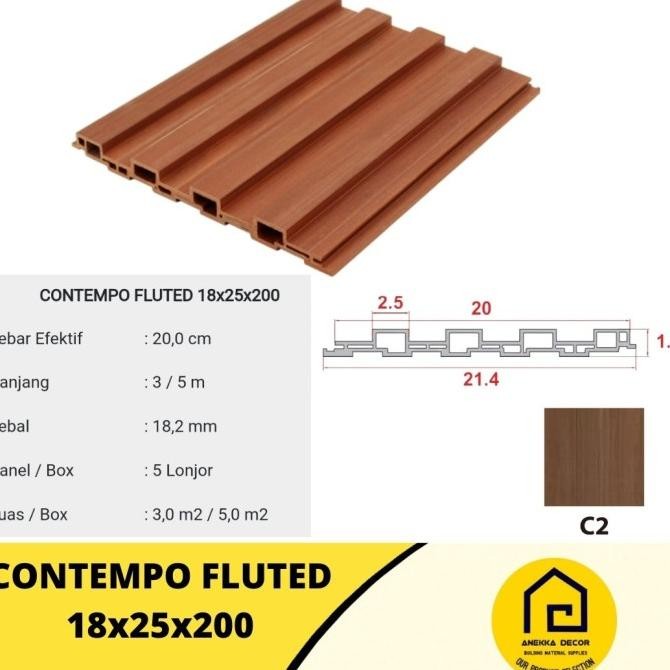 Panel dinding WPC Duma Flutted Contempo
