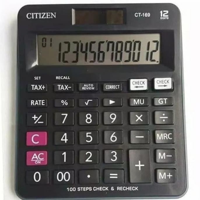 

TERSEDIA KALKULATOR CHECK & CORRECT CITIZEN CT-169 - CALCULATOR DESKTOP CT169