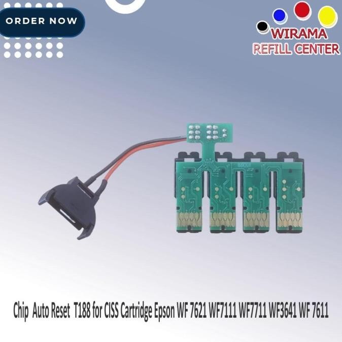 Chip Auto Reset T188 For CISS Cartridge Epson WF 7621 WF7111 WF7711
