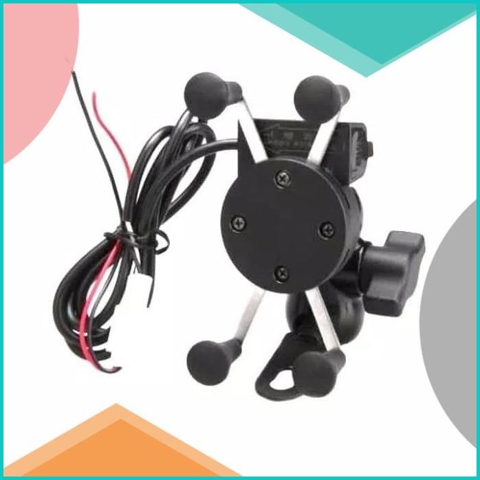 Holder HP Motor Plus USB Charger HP Motor Nmax Aerox Vario Vixion DLL