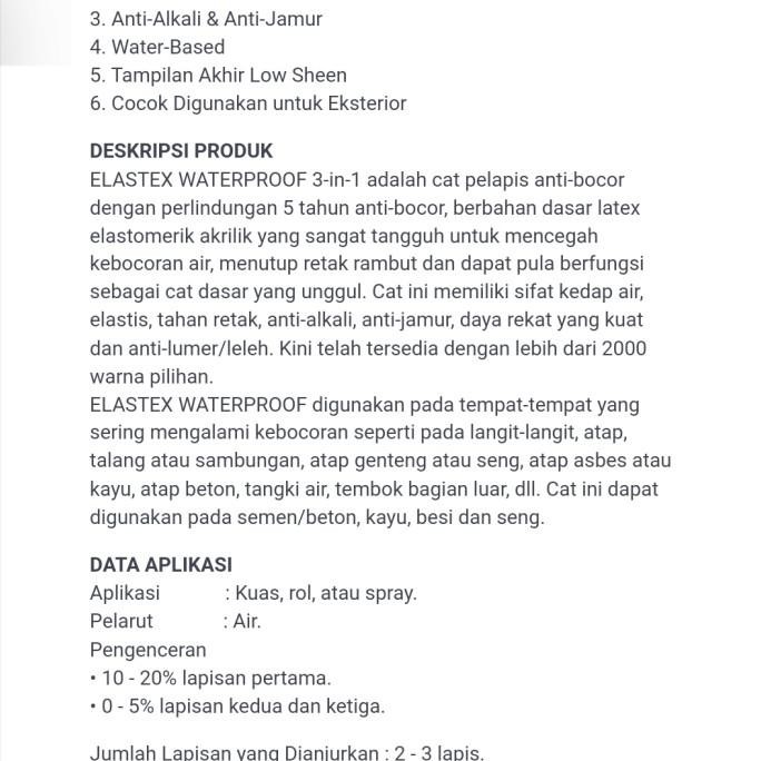 Cat Elastex Waterproofing,Pelapis anti bocor 5kg
