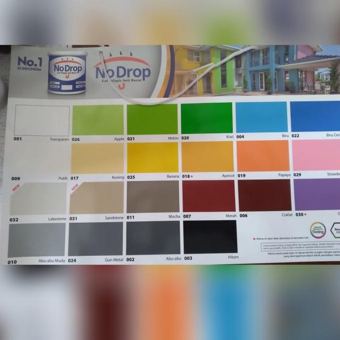 CAT TEMBOK EXTERIOR ANTI BOCOR NO DROP 5KG -SEMUA WARNA