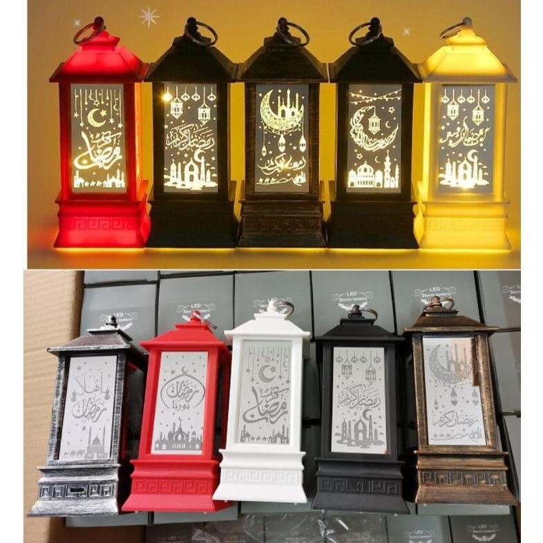 Lampu Lentera Gantung LED Dekorasi Ramadan Eid Mubarak Lentera Lampu Led Muslim Hiasan Idul Fitri