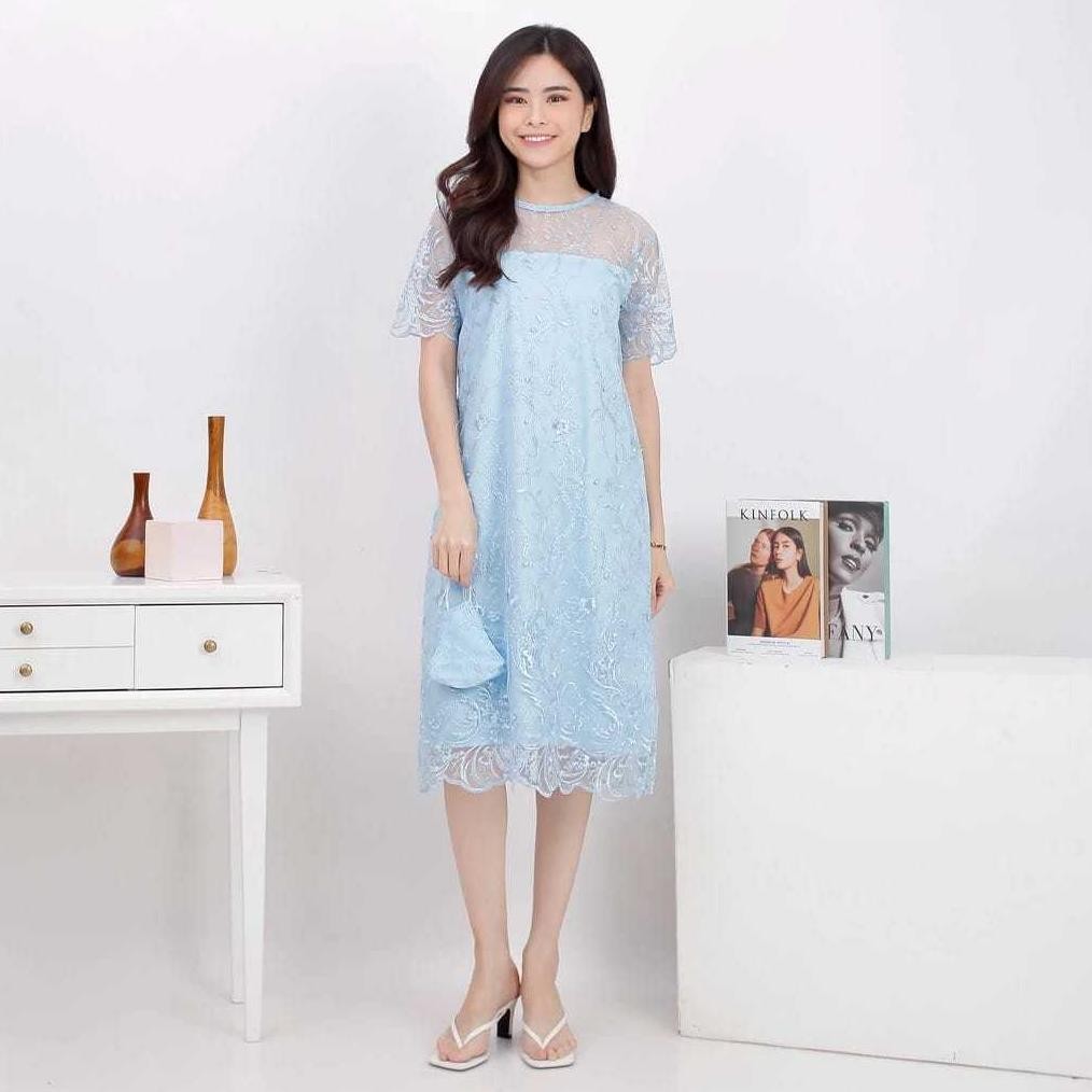 WTYU ZONA - DRESS NATAL BROKAT ALEA / DRESS BROKAT WANITA KRISTEN / DRESS IMLEK MURAH / DRESS PESTA 