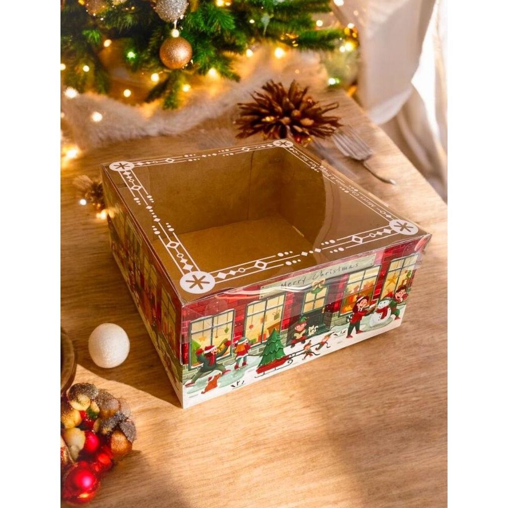 

WB122525 Natal - Dus Kue Natal / Box kue model Mika ukuran 25x25x12cm