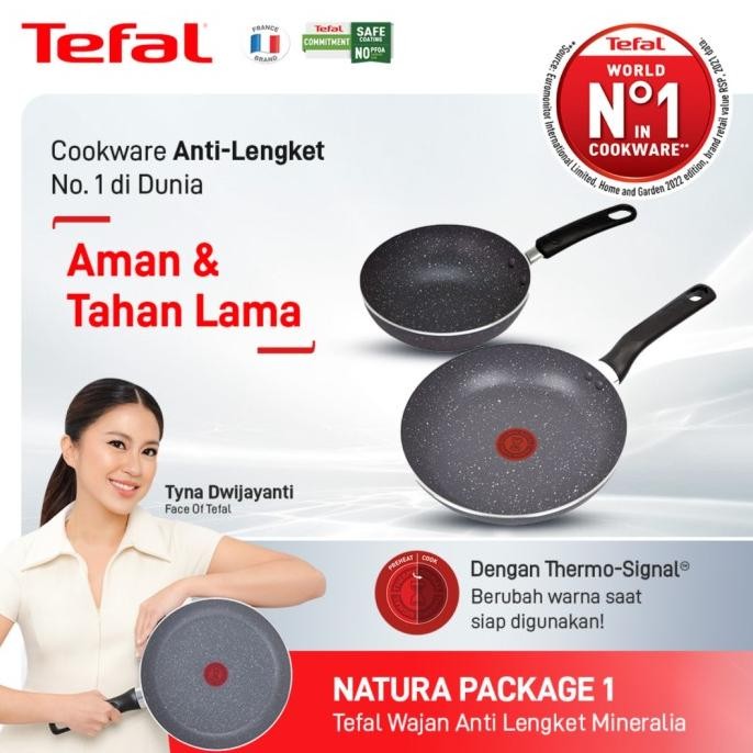 Tefal Cookware Set Wajan 2PCS Series Natura D / Pan Anti LengketFS