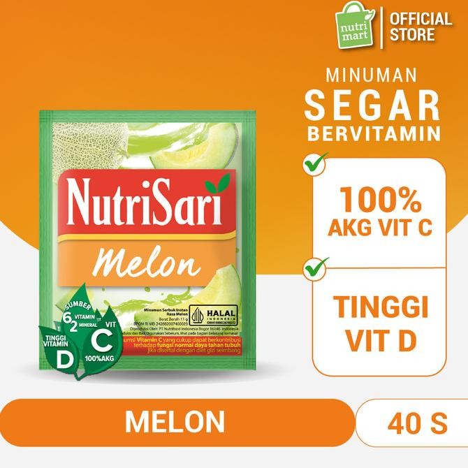 

HOT SALE NutriSari Melon (40 Sch) - Minuman Buah Vitamin C Vitamin D