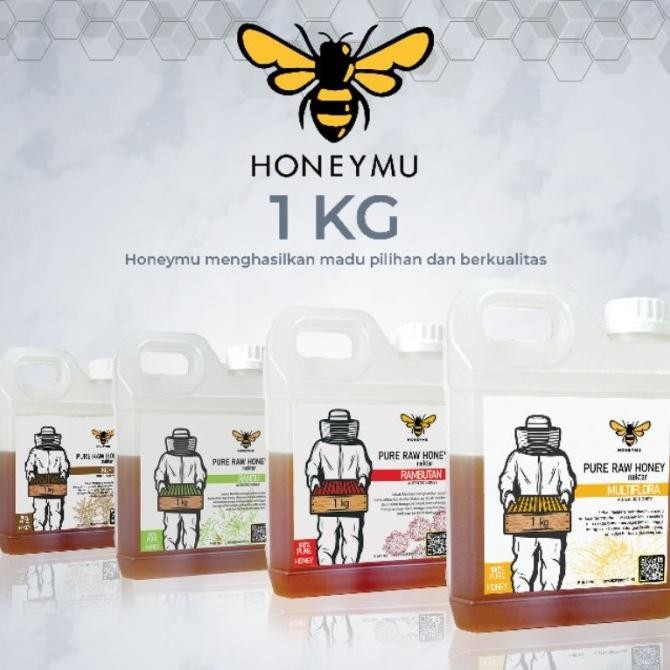 

TERMURAH Madu Murni Asli Honeymu Pure Raw Nektar Bunga 1Kg