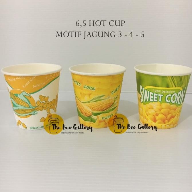 Paper Cup Motif J 6,5 oz / as kertas JASUKE 05 - isi 1000