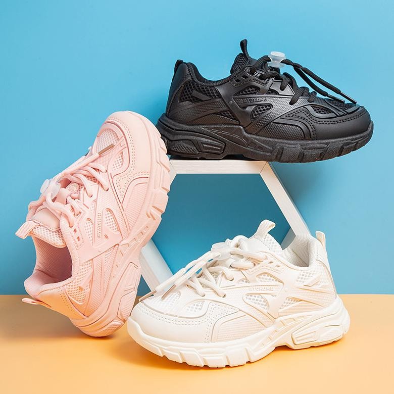 Sepatu Sekolah Anak Perempuan [Minisole] Sneakers Remaja K518 (Size 28-37) Sepatu Anak Cewek