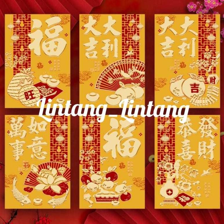 

Angpao Imlek Premium Bahan Tebal - Angpau Imlek Shio Ular 2025 - Ampao Panjang Premium