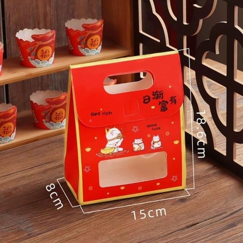 Box Imlek 1 Toples 350Gr Persegi Panjang Box Imlek Snack Box Imlek Cookies Box Imlek Permen Box Imle