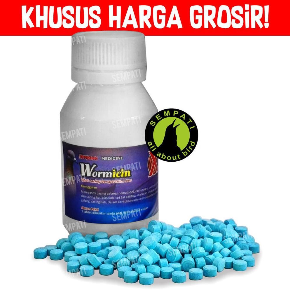 GROSIR Wormicin Top Song Topsong Obat Cacing Merpati Pil Kapsul Obat Burung Merpati Balap Cacingan K