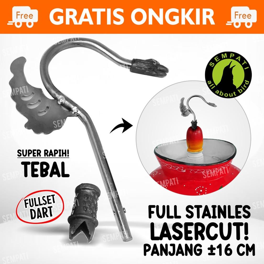 GANTUNGAN SANGKAR PERKUTUT BESI MOTIF KIPAS GANTUNGAN CANTOLAN SANGKAR KANDANG KURUNGAN BURUNG PERKU