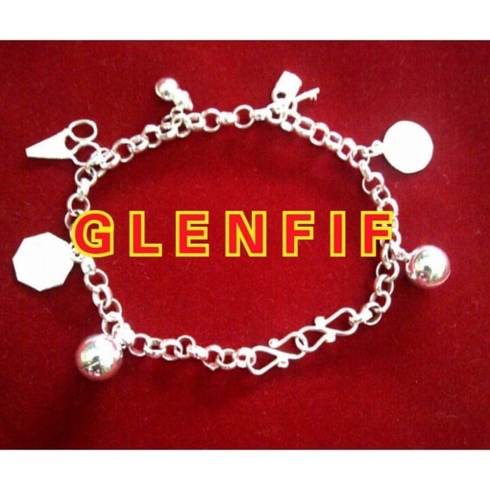 Gelang Kaki Perak Bayi dan Anak model Pakkua Holo + Gembok Kunci