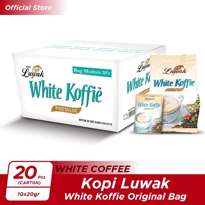 

HOT PROMO Kopi Luwak White Koffie Original Bag 10x20gr - 20 Pcs [Carton]