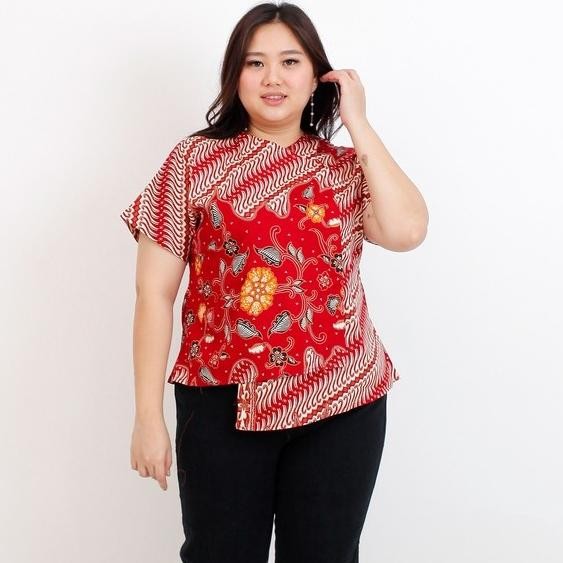 Baju Batik Jumbo Wanita / Atasan Batik Jumbo Wanita / Utari Jumbo Top