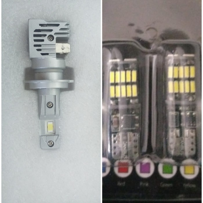 Led h7 Headlamp + Lampu senja mercy canbus