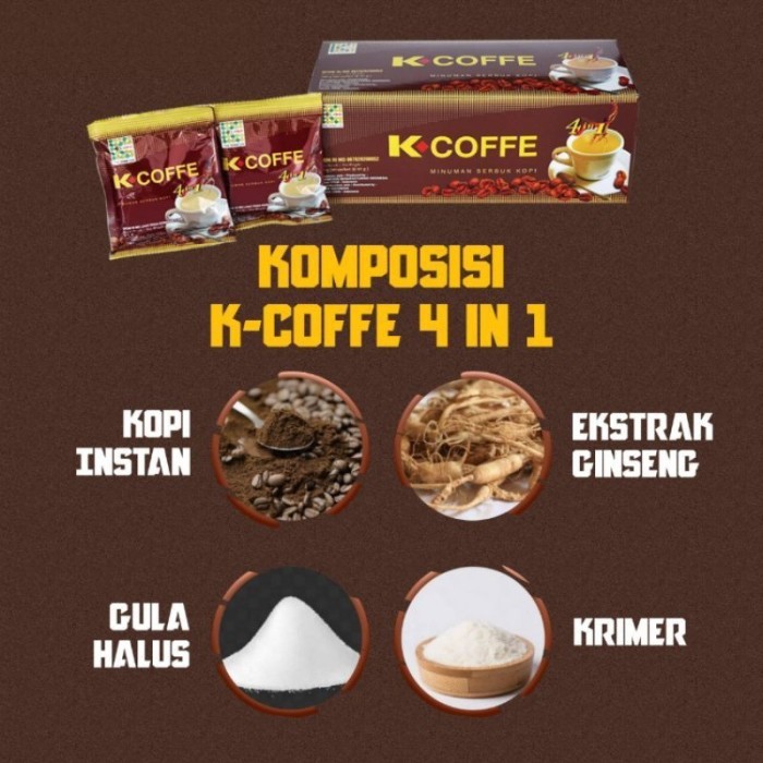 

New K-Coffe K Link Original Kopi Ginseng Kesehatan Penambah Stamina
