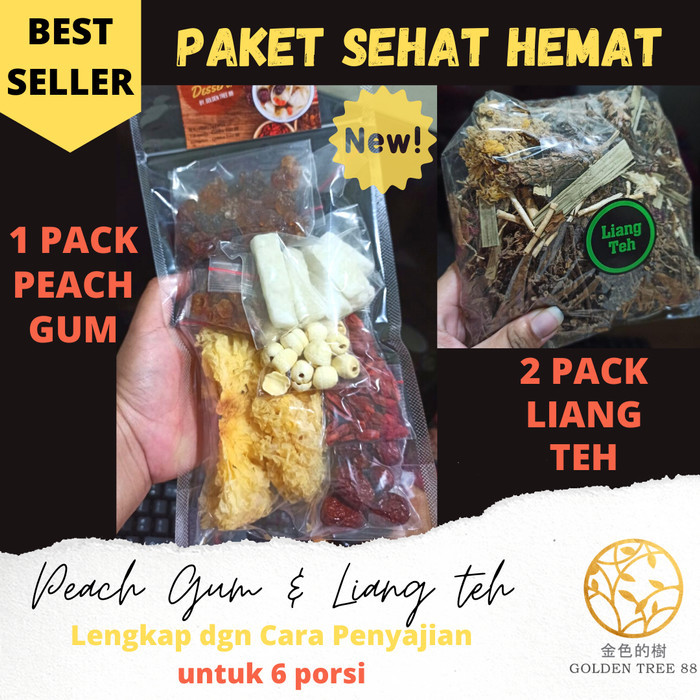 

Paling Berkualitas Peach Gum Liang Teh Paket Hemat Sehat Bundling Premium Viral Collagen