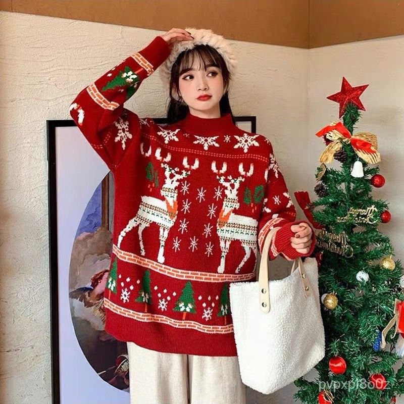 

Sweater Rajut Wanita, Sweater Lengan Panjang Longgar Semua Cocok