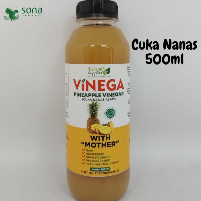 

HARGA DISKON Cuka Nanas Alami 500ml- Vinega Dehealth Supplies-Pineapple Vinegar