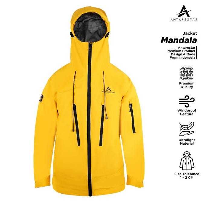 ANTARESTAR Official - Jaket Gorpcore Mandala Waterproof Jaket Pria Wanita Hiking Gunung Windbreaker 