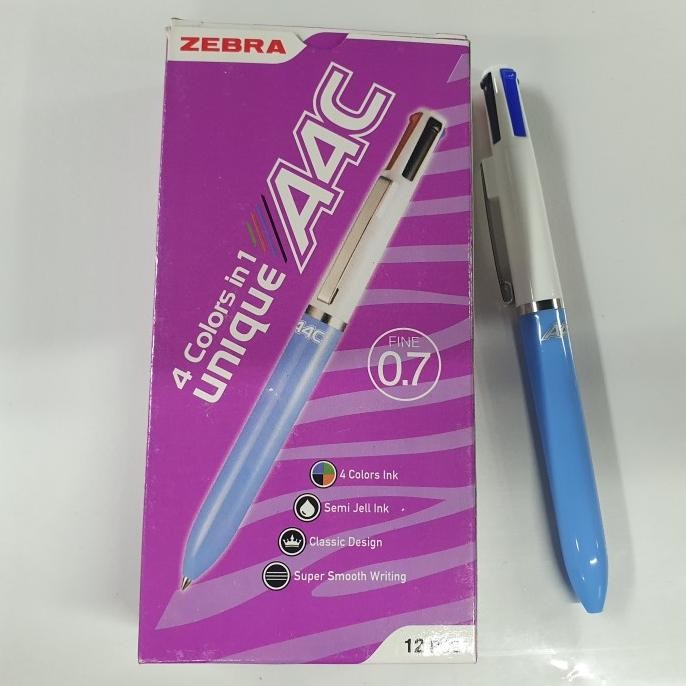 

TERBARU - Pulpen 4 Warna Zebra 4AC 1 Lsn (12 Pcs)